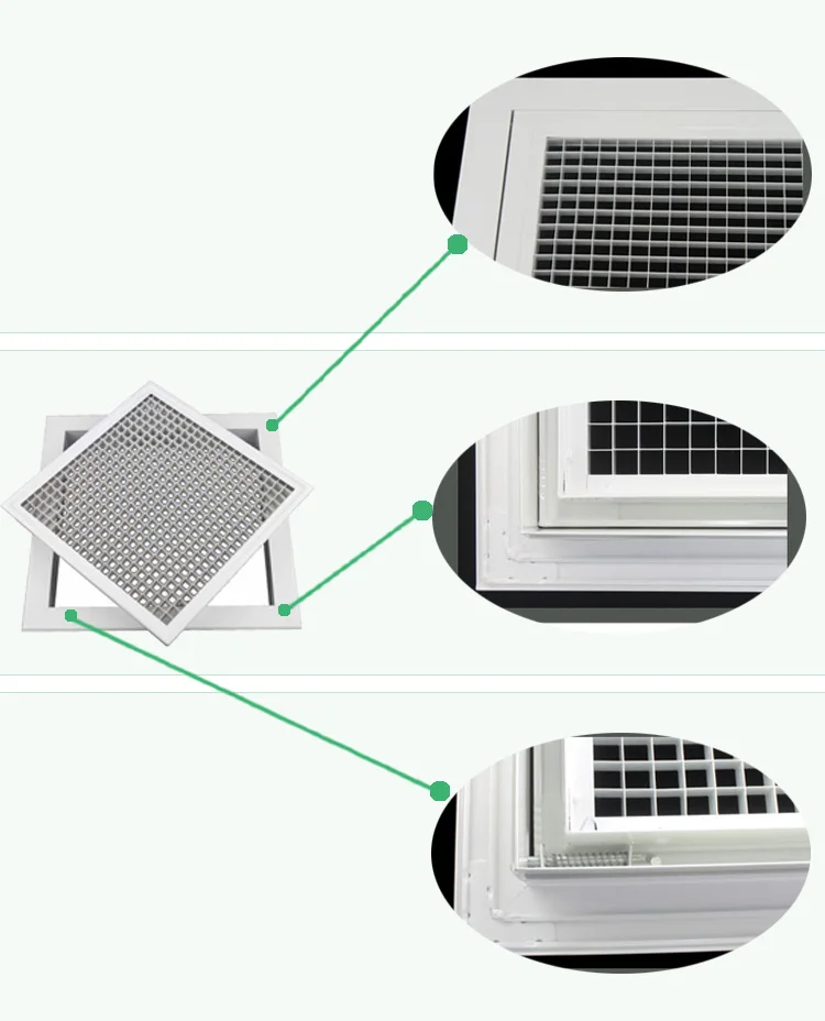 Hvac System Ceiling Eggcrate Return Air Grille - Buy Eggcrate Return ...