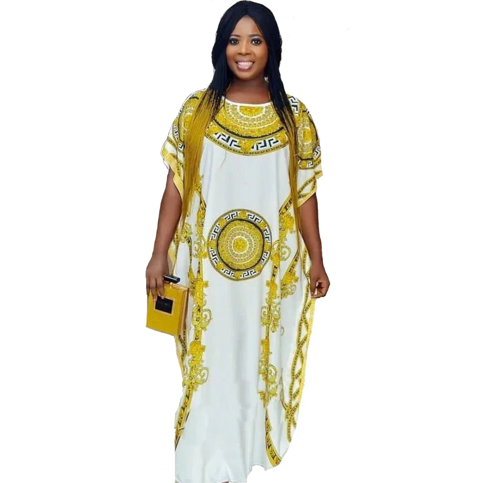 National Robe Big Printed Loose African Digital Print Dashiki Dress Maxi Skirt