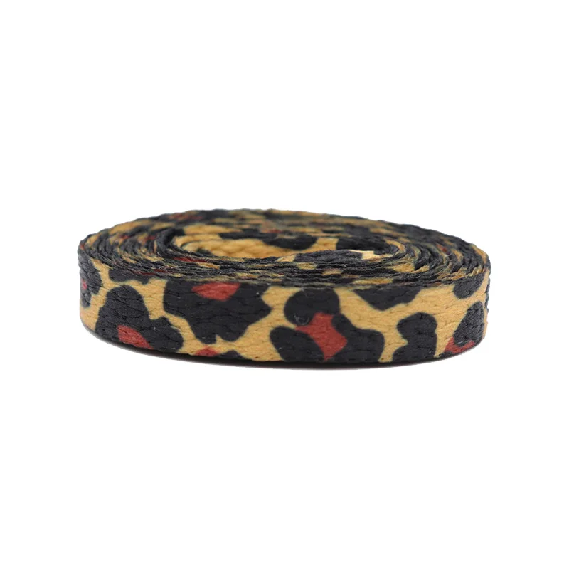

Mesh Leopard Design Shoelaces Flat 100 % Polyester Material Shoe Laces
