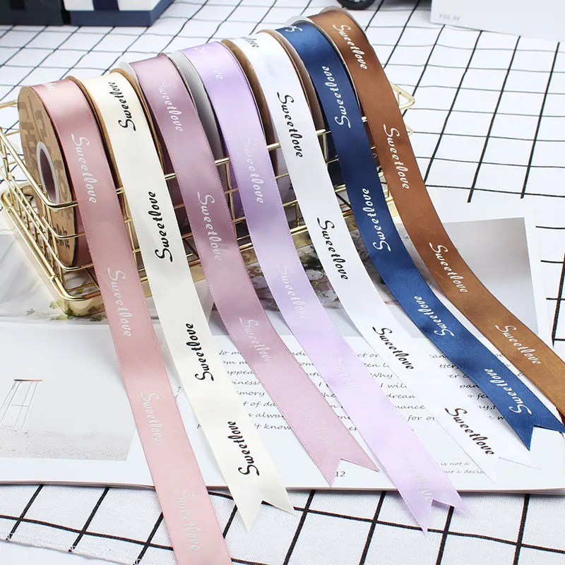 

custom ribbon gift ribbon logo satin ribbon roll, All colors available