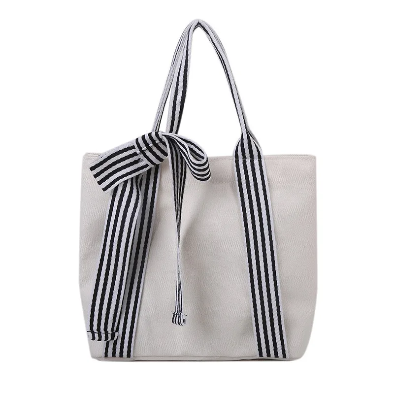 

Bow tote bag spring design canvas bag women's design fashion cloth large capacity bag, Customizable