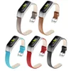 Tschick for Samsung Galaxy Fit E Genuine Leather Bands Replacement with Stainless Steel Metal Case Frame Strap for SM-R375