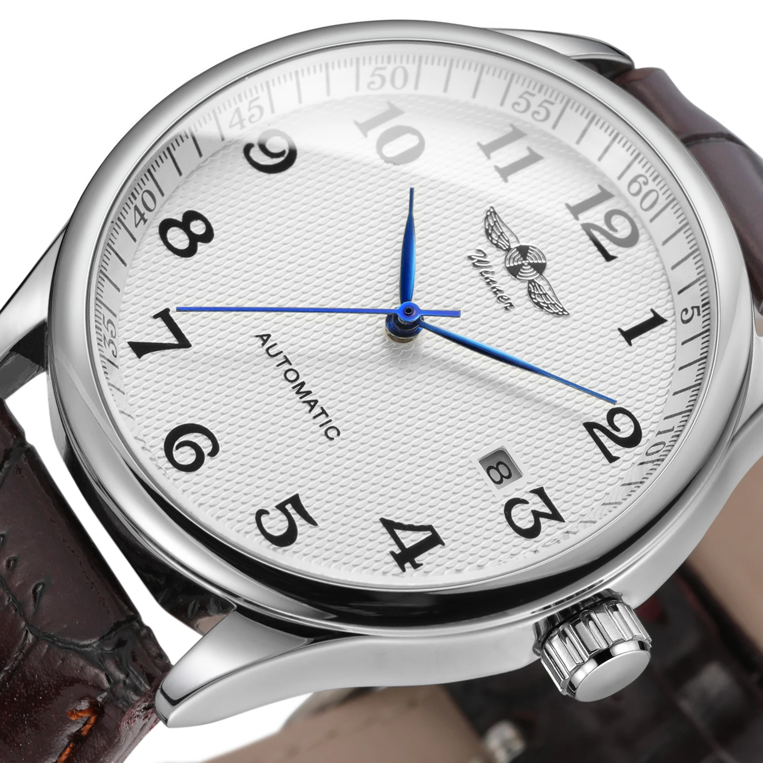T-WINNER Fashion Top Sale Quality Custom Men Watch Relojes Mayor Jam Tangan Relojes Hombre Automatic Mechanical Date Wristwatch