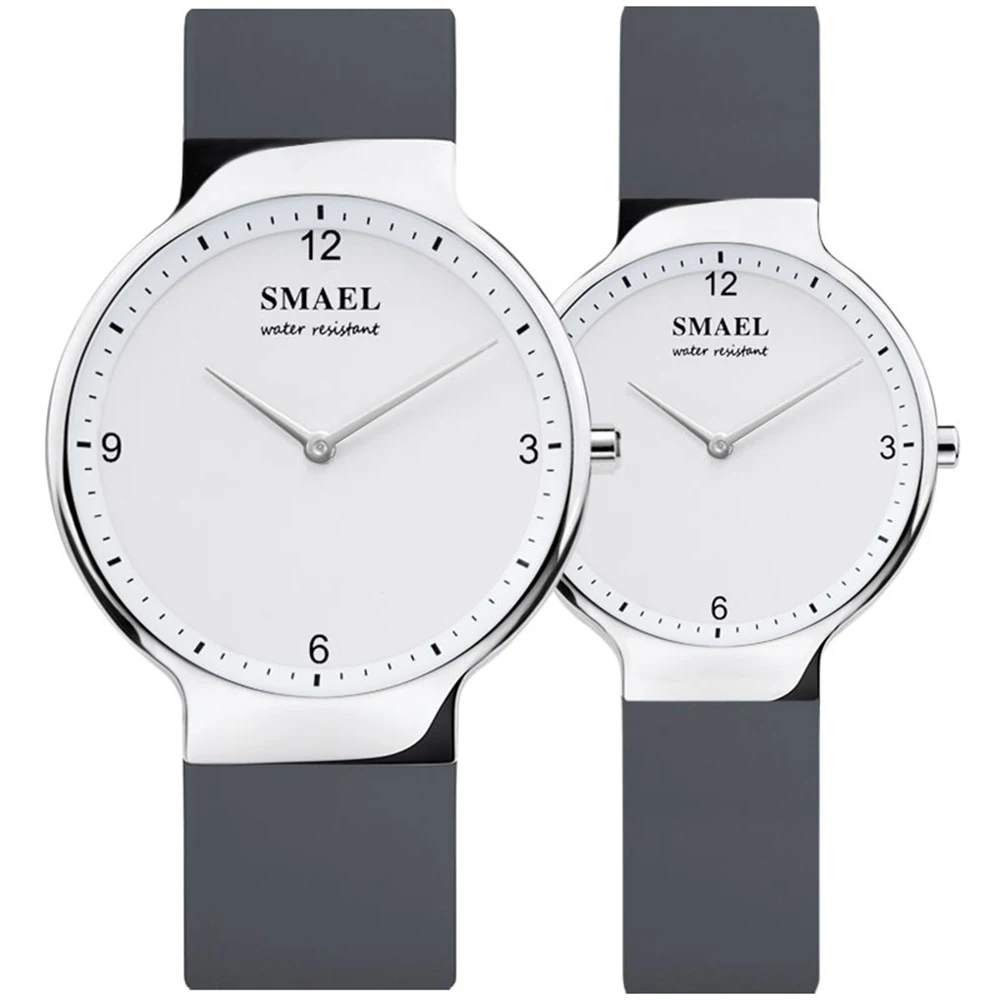 

SMAEL 1835 alloy couple watch mens leather luxury womens high quality quartz watches, 5 colors choice