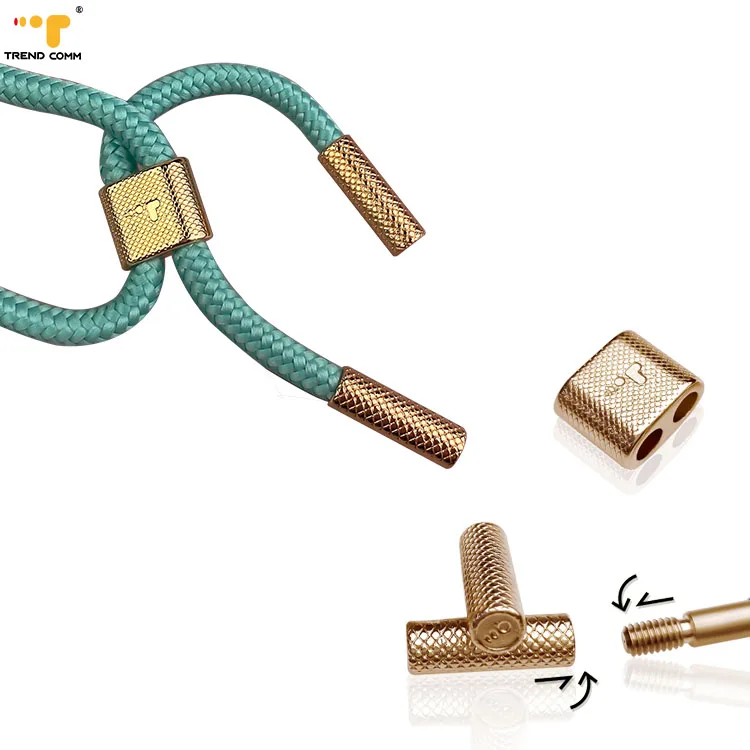 

Hot-Sale Luxury Metal Screw Removable Rope Cross Body Multi-Color Cord Polyester Thread