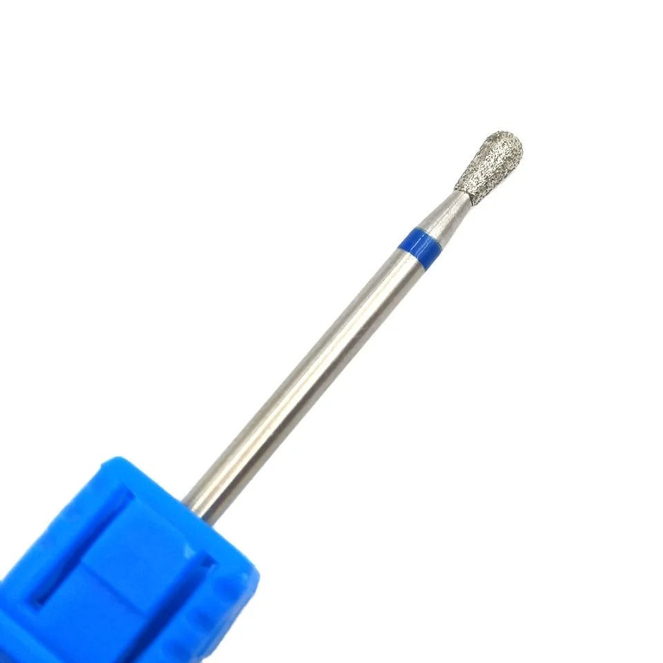 

HYTOOS Round Top Diamond Nail Drill Bit 3/32" Rotary Burr Milling Cutter Manicure Cutters Tools Nail Drill Accessories