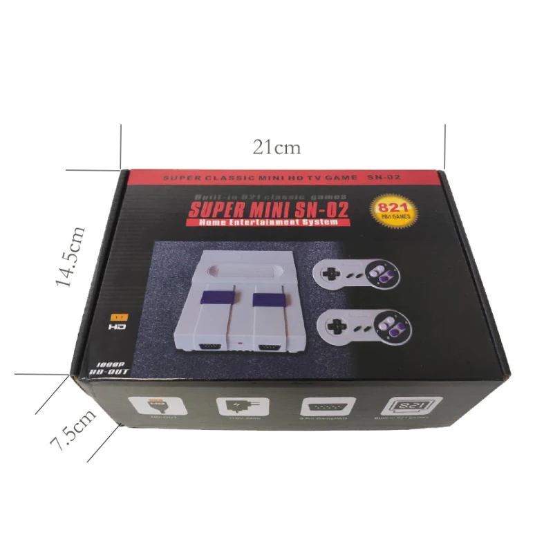 

50% OFF Wholesale Vidoe Game Consoles Retro Built-in 821 Games Support TV Output 8 Bit HD Cable Wired Retro Console