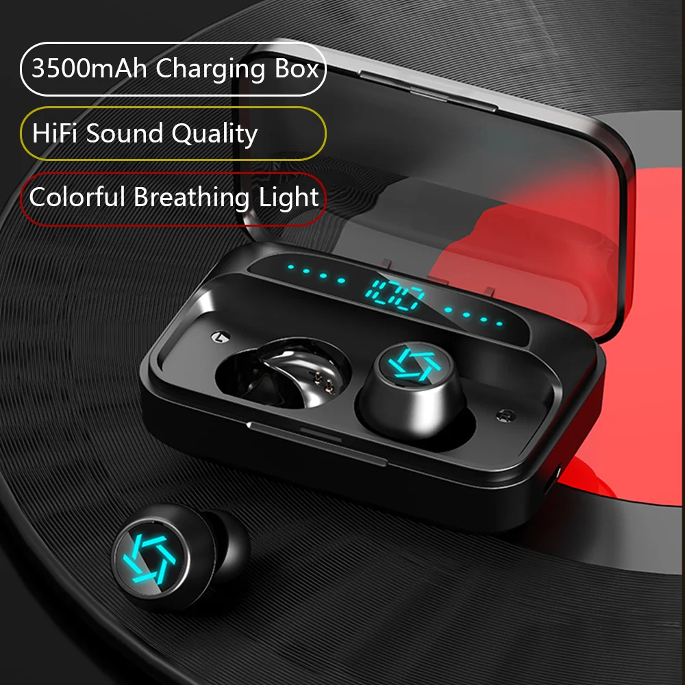 

Free Shipping 1 Sample OK IPX5 3500mah Wireless Earbuds Headphone Gaming Headset In-ear Wireless Headphones Earbuds