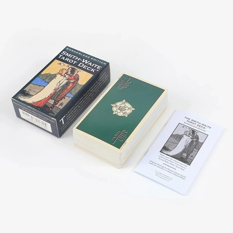 

12*7 cm Full English Borderless Edition Smith Tarot Cards Game With English Booklet Instructions