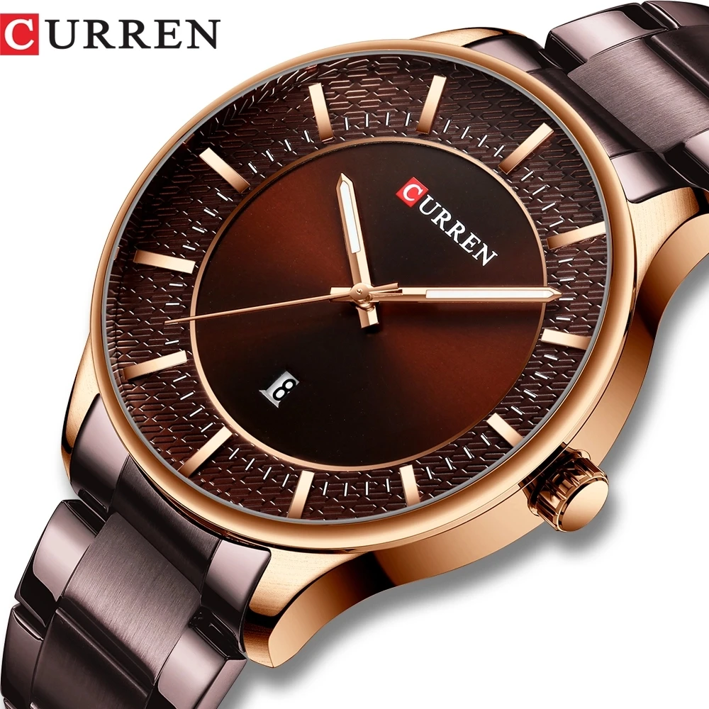 

CURREN 8347 Relogio Masculino Fashion Male Clock Stainless Steel Band Watch Men Quartz Wristwatch with Date Casual Business Gift