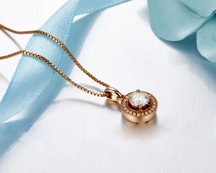 

Elegant Vintage Fashion Jewelry KYNL043 Shine 3A Zircon Necklaces For Women, Rose gold