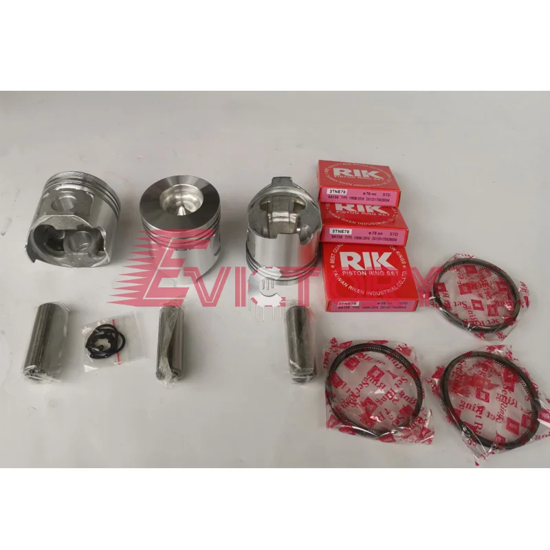 

For Yanmar 3TNE78A 3TNE78 rebuild overhaul kit piston + ring + full gasket