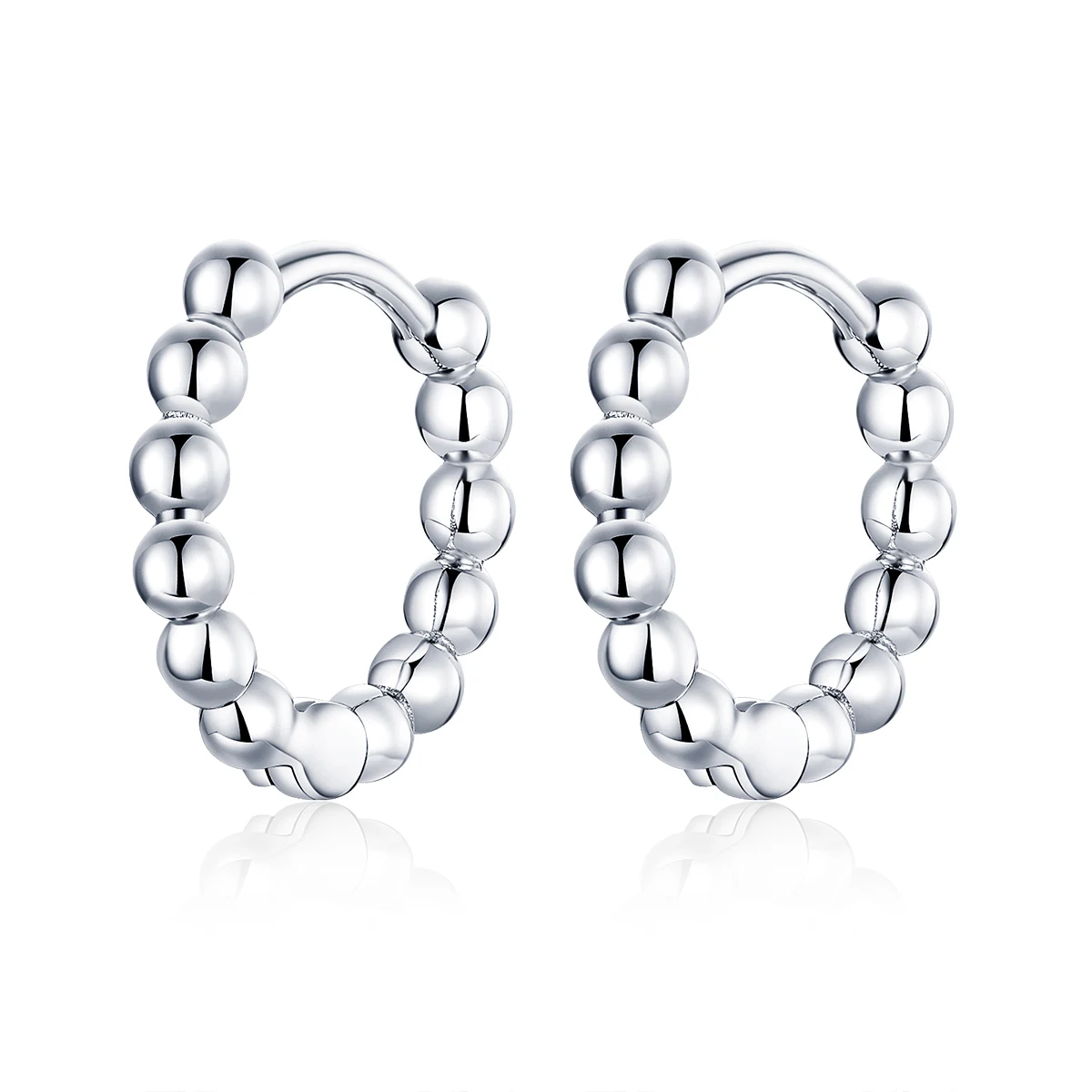 

Simple Fashion Women 925 Sterling Silver Round bead Ear Clip Earrings