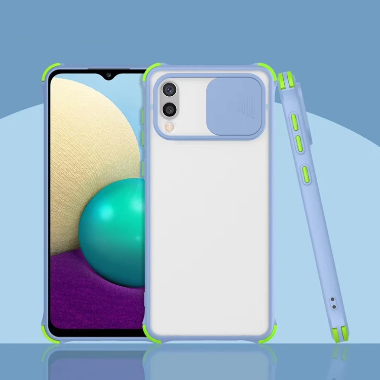 

2021 New Frosted 2in1 Airbag Design Shockproof Skin Feeling Rubber Push Window TPU PC Mobile Phone Cover Case For Xiaomi 11 Lite