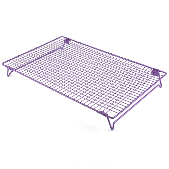 

Folded Carbon Steel Pastry Cooling Rack Non Stick Baking Cooling Rack, Purple