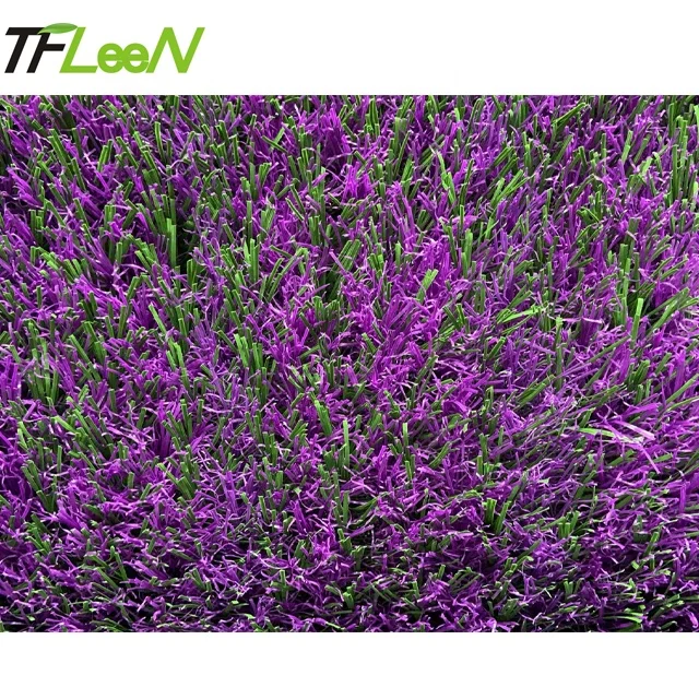 

buy cheap carpet decoration modern quality lavender artificial grass synthetic for flowers artificial home hotel decoration, Purple &green