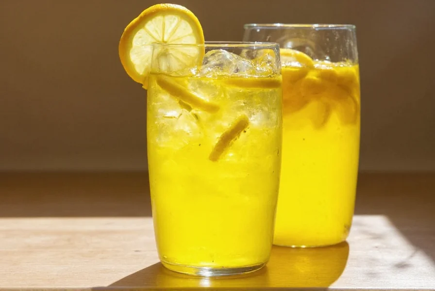 Morning wellness routine featuring lemon turmeric water alongside healthy breakfast options