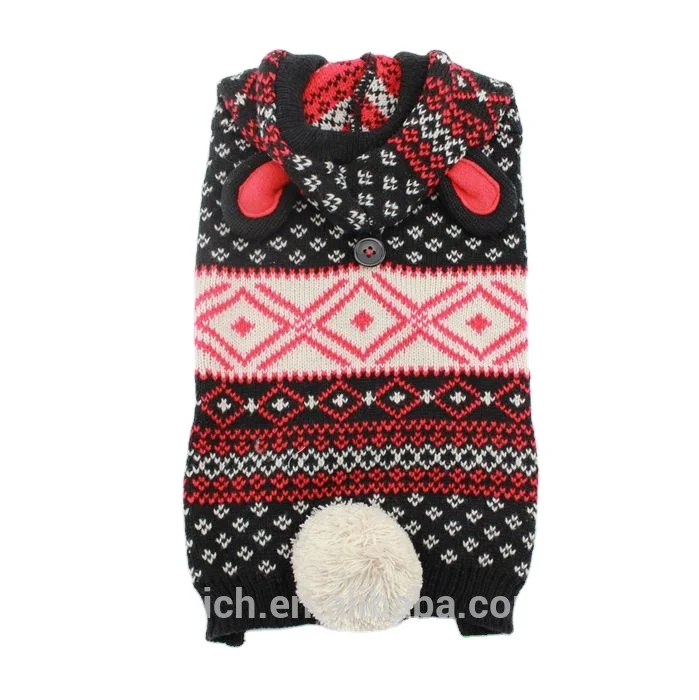 

M208 low MOQ acrylic knitted dog clothes christmas, Full colors