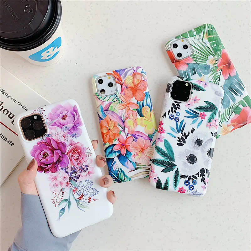 

Fashion Customized IMD Shockproof Flower Mobile Phone Case For iPhone 12