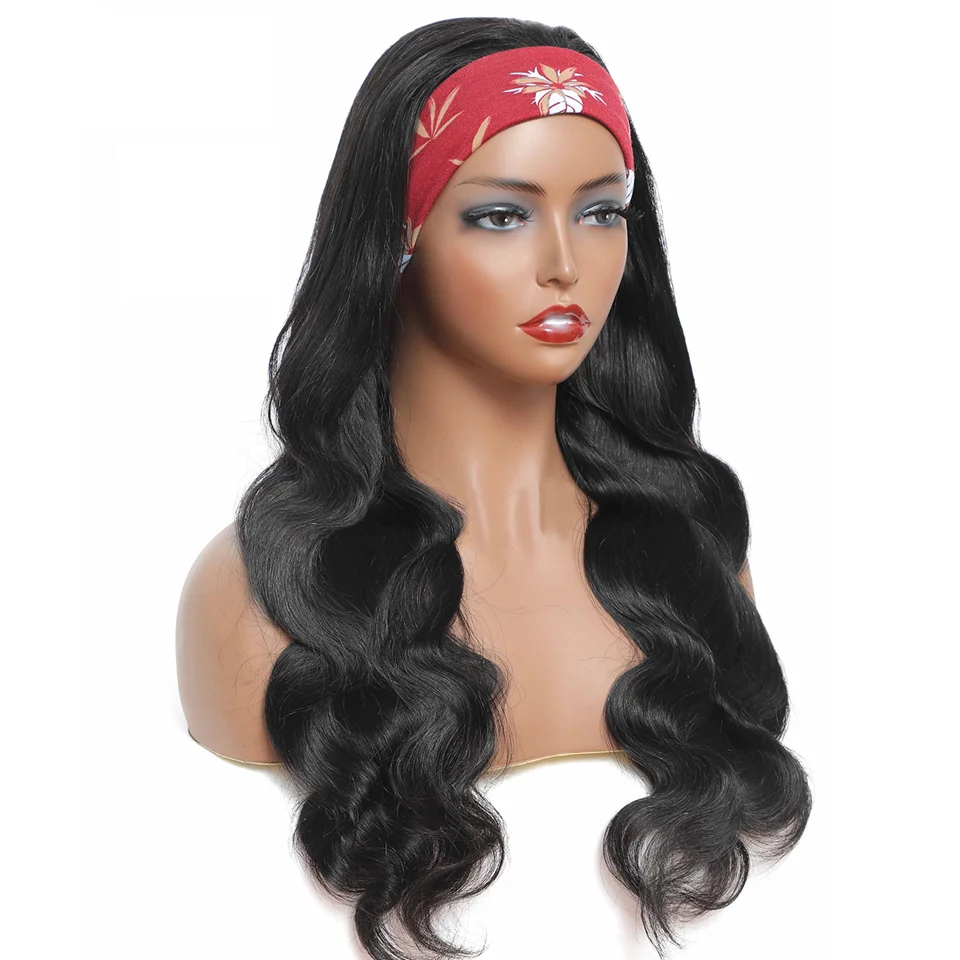 

Cheap Selling Wholesale Fashion 150% Density With Headband human hair wig natural Body Wave hair wig for black women Human Hair