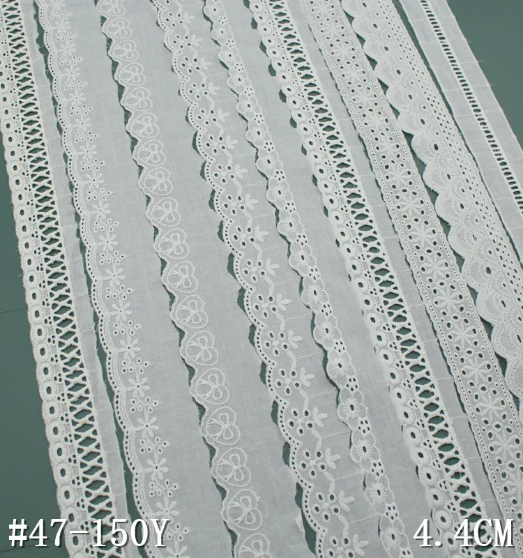 

Broderie eyelet lace trim white anglaise eyelet cotton lace