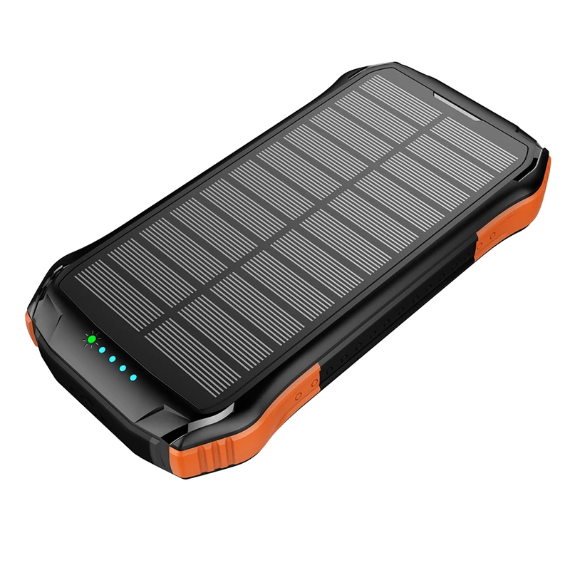 

Best Waterproof 20000mAh Solar Charger Outdoor Solar Power Bank with Strong Flashlight Hot on amazon