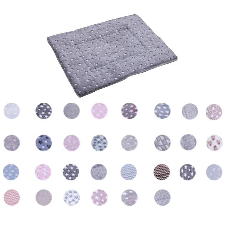 

Wholesale Soft Comfortable Flannel Cute Dog Sleeping Blanket Cushion Mat Coral Fleece Dog Blankets, As picture