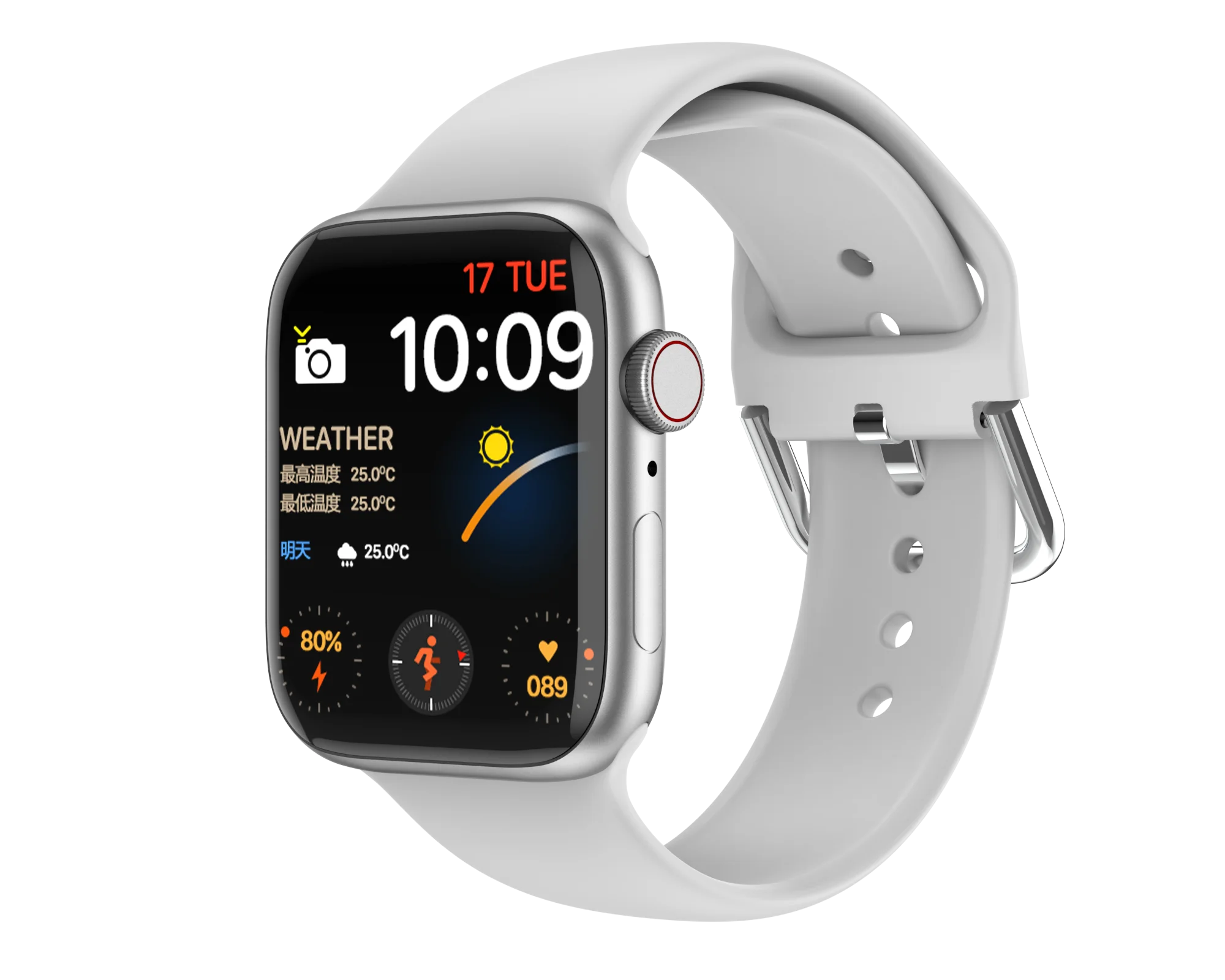 

Kirsite Silicon smart watch 1.75IPS 320*385 2.5D Globoidal Capacitive Fully-Fitted Touch Screen Heart rate detection FK75, Black, gold,silver