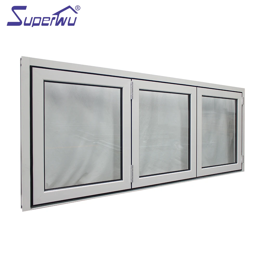 American Standard double tempered glass bi fold accordion/folding window exterior windows