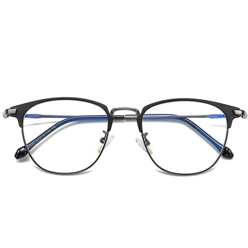 

2021 New Literature Style Eyeglass Fashion Design Metal Optical Frames Anti Blue Light, 4 colors