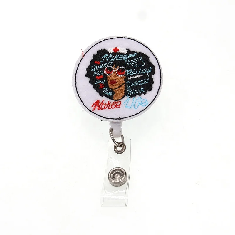 

New Style Medical Black Nurse Badge Reel Nurse Live Retractable ID Badge Holder
