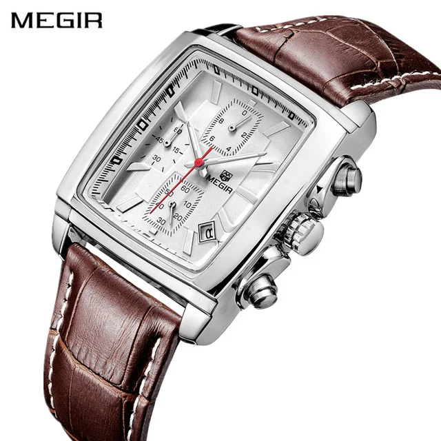 

Megir Watch Men Luxury Brand Quartz Analog Watches Men Military Army Sport Wrist MEGIR 2028, 2 colors to choose