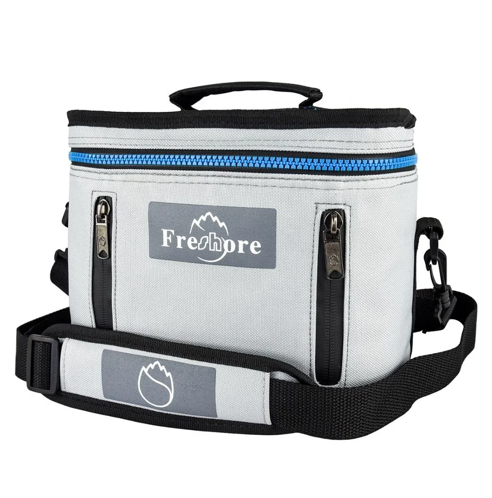 

6 Cans Fashionable Sty,le Reasuable Waterproof Travel Lunch Cooler Bag With Adjustable and detachable strap, Customized color