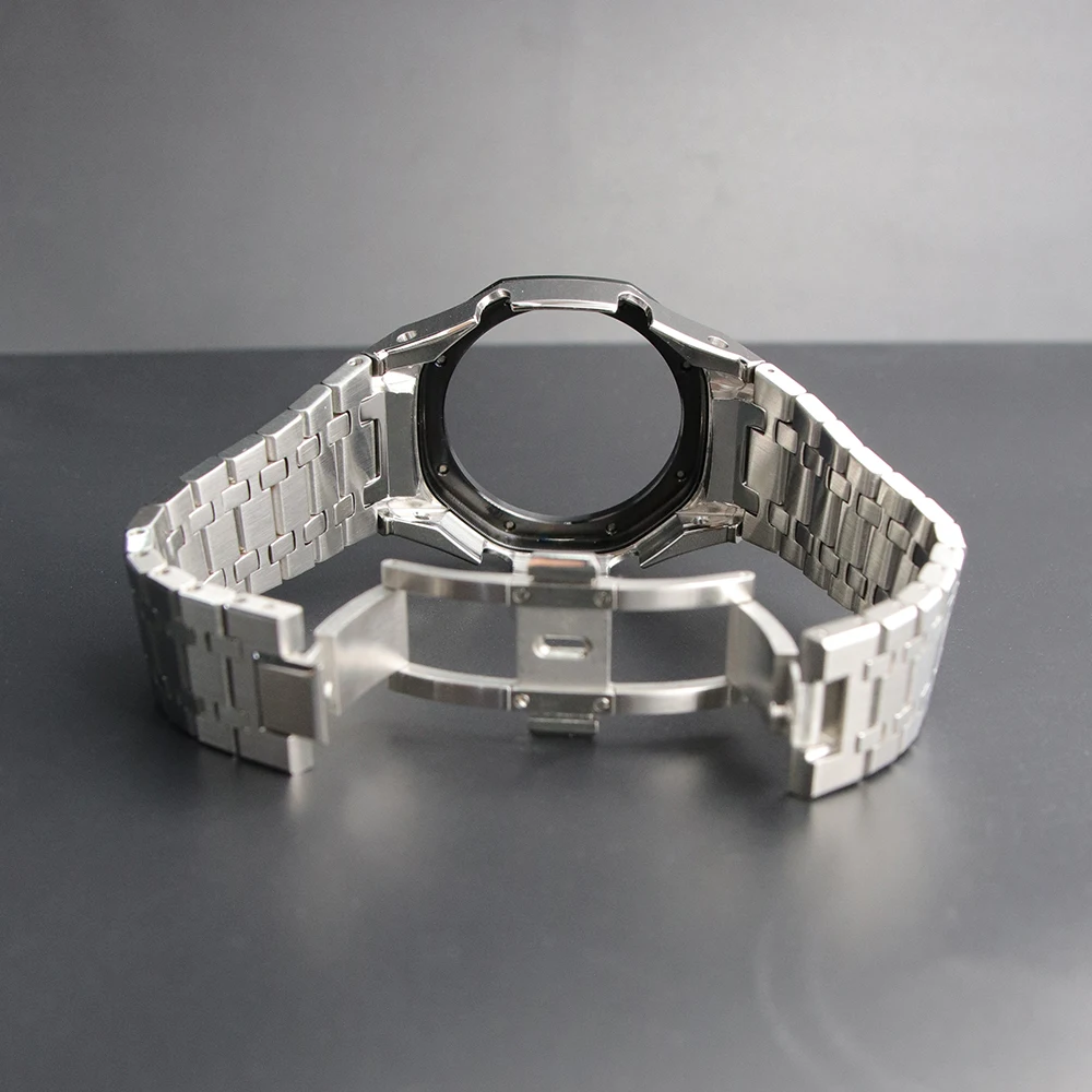 

Luxury Stainless steel watch band For Casioak Mod kit GA2100 Metal strap bezel case for Gshock Mod kit