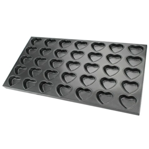 

35 Pcs Non Stick DIY Decoration Mini Small Heart Shape Mold Aluminum Cake Mold