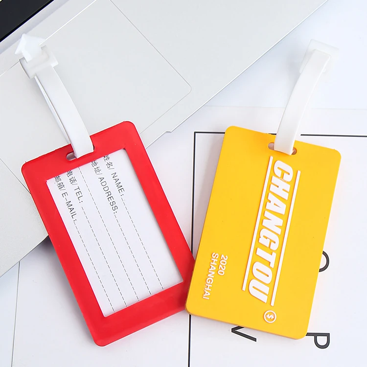 

2021 customized name personalised oem plain blank black cute happy face silicone rubber mr pvc passport holder and luggage tag, Pantone color is available