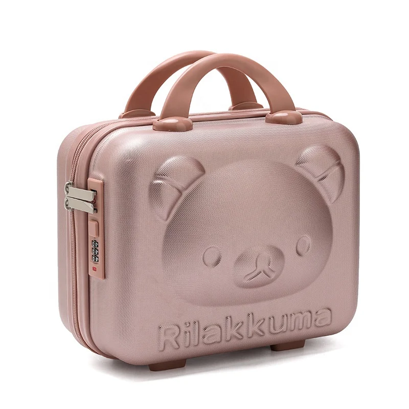 

Fashion bear ABS cartoon 14inch Beauty Bag Cosmetic WIth Zipper Hardshell Case