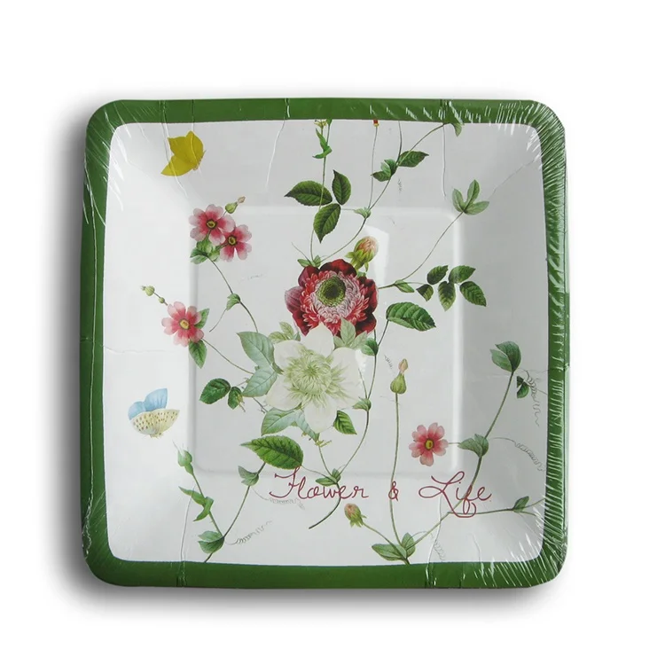

Fancy color disposable paper plates