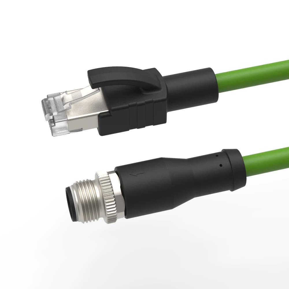 

Profinet Cat5e SFTP AWG24 with PUR Jacket M12 4Pin D-coded To Rj45 Industrial Ethernet Cable