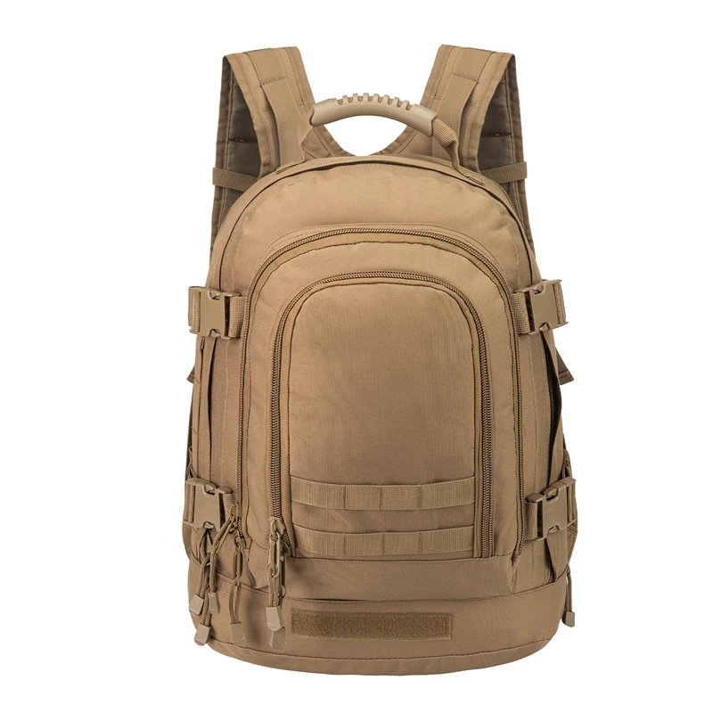 

Durable Material 39L-64L Large Military Tactical Bag Khaki Coyote 600D Polyester, Tan