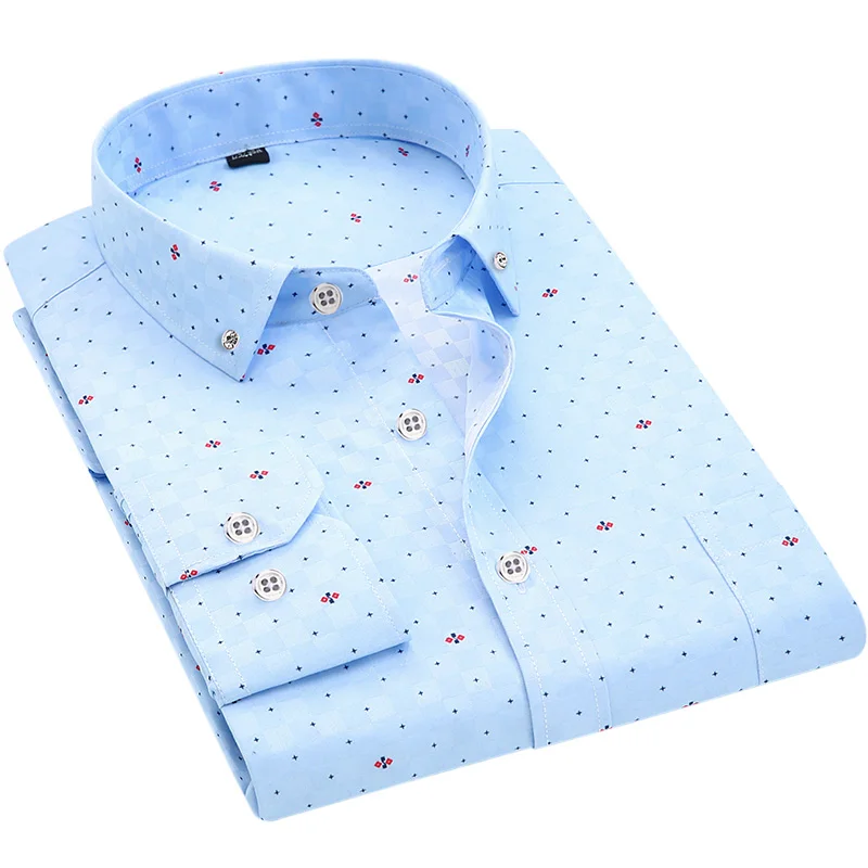

Men's Long Sleeve Regular Fit Casual Button Down Shirt