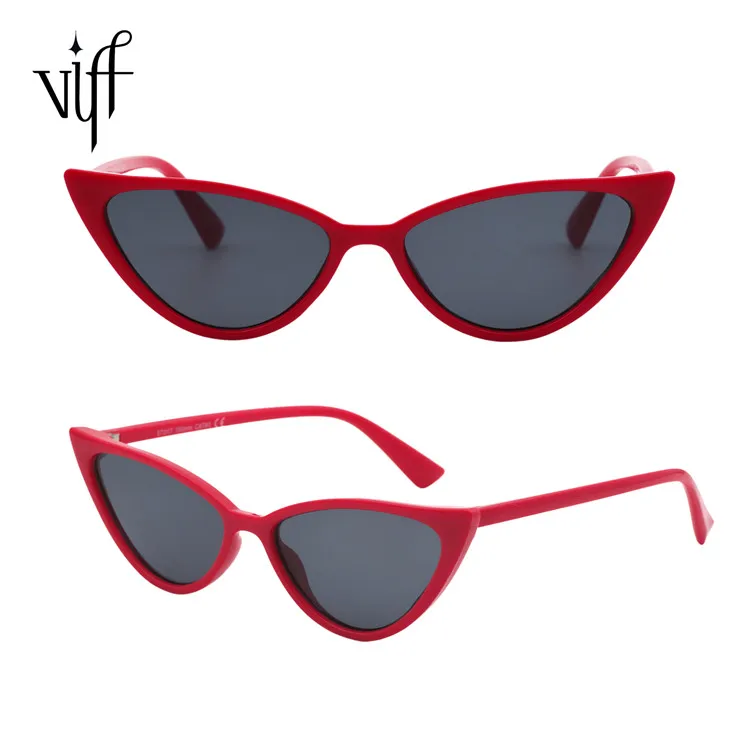 

VIFF HP18567 Fashion Women Glasses Retro Cat Eye Gafas UV400 Small Sexy Red Occhiali Da Sole Uomo Cateye Sunglasses
