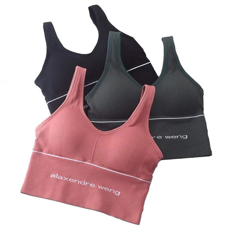 

Japanese king sports bra women's rims-free shockproof gathering yoga beautiful back vest wrapped in chest