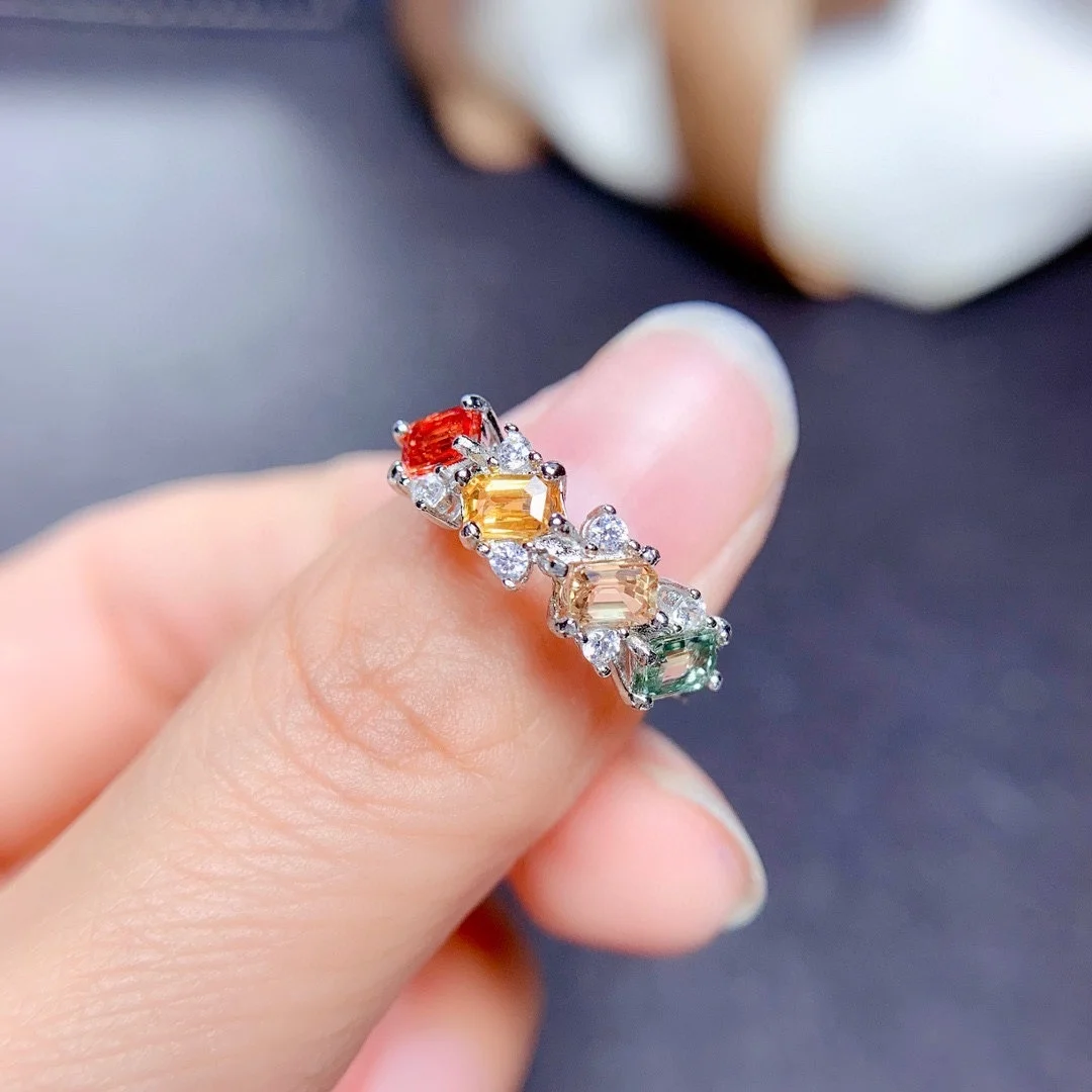 

Summer Colorful Rainbow Zircon Rings for Women INS Fashion Girls Crystal Rings Wholesale jewelry Bijoux Love Gift, Picture shows