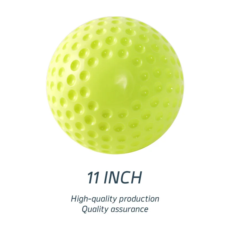 

11 inch Dimpled Baseball Softball Pitching Machine Balls Yellow Green Dimple Balls