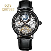 

KINYUED wristwatch automatic mechanical watches skeleton tourbillon movement