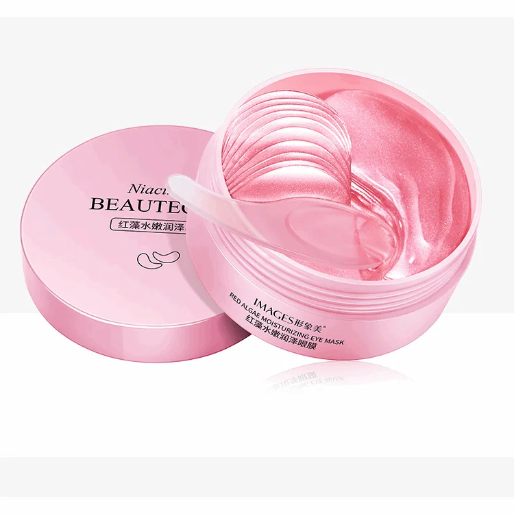 

2021 Factory Best Price Natural Herbal Plant Extract Pink Algae Collagen Hydrogel Eye Patches Firming Nourishing Eye Mask