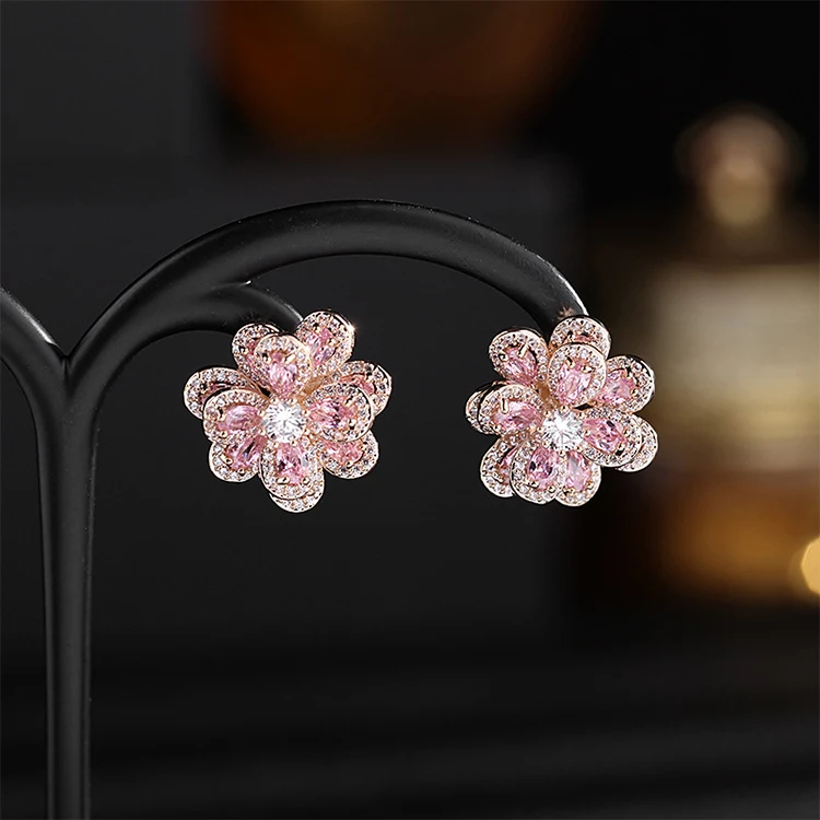 

Vendor Supply Creative Retro Zircon Jewelry Plating 14k Real Gold S925 Silver Needle Stud Earrings