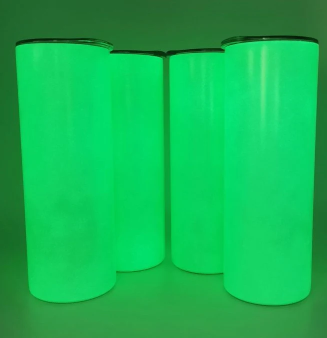 

20oz stainless steel straight UV color change in the sun and glow in the dark sublimation blanks tumblers cup girlwill, Silver, black ,pink,blue