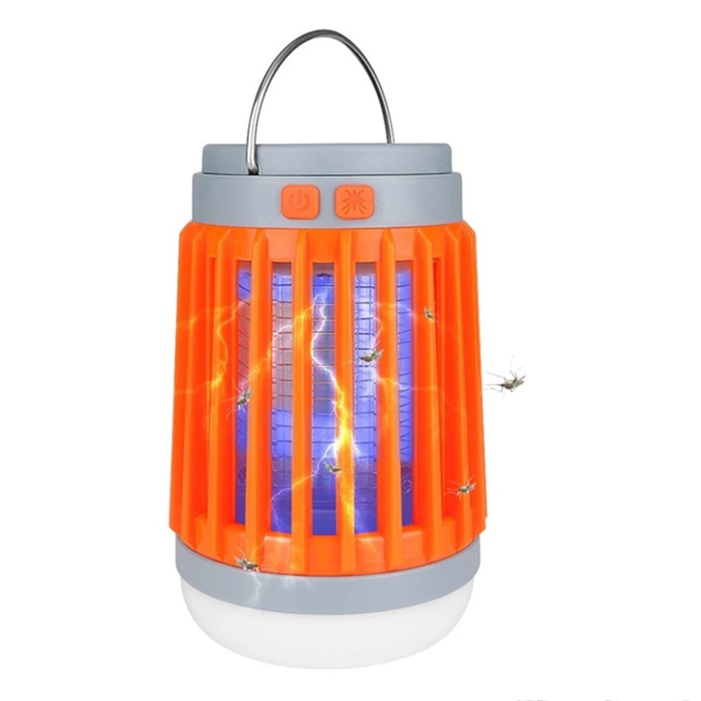 

Dropshipping solar LED Mosquito Killer Outdoor Waterproof Rechargeable Bug Zapper, Blue,orange
